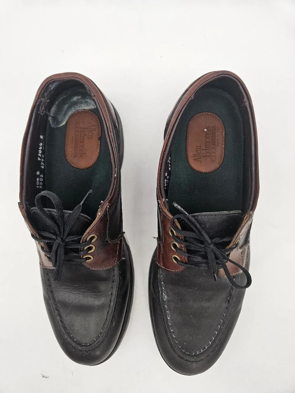 VTG Allen Edmonds Lifestyles Boat Shoes Brown  Leather  Men 10.5 B Made in USA